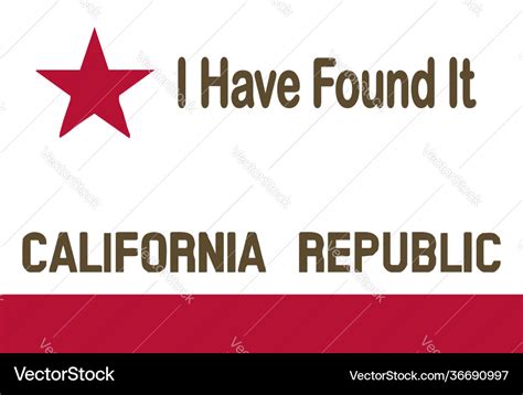 Flag state california with motto Royalty Free Vector Image