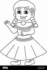 Traditional Mexican Clothing Coloring Pages sketch template