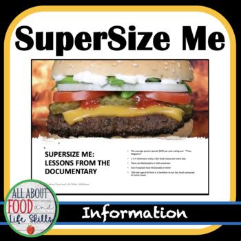 Supersize Me: Movie Question by All About Food and Life Skills FACS