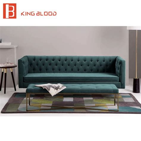 Latest fashion luxury black color velvet sofa set designs for living room-in Living Room Sofas ...