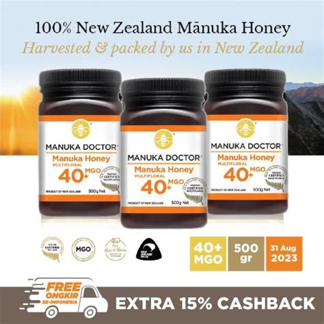 Jual Madu MANUKA DOCTOR Manuka Honey MGO 40 500gr Multifloral - - Manuka Madu | Tokopedia