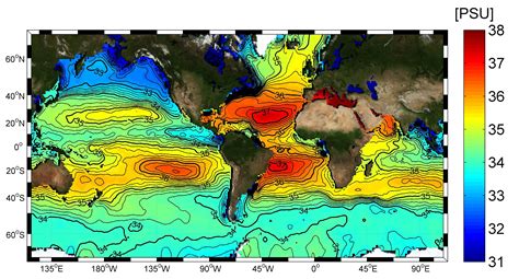 Salinity Distribution at the Ocean Surface - Sea Surface Salinity ...