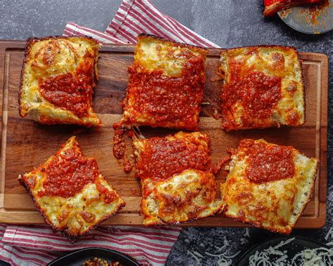 Detroit-Style Pizza Recipe With Cheesy Crispy Edges