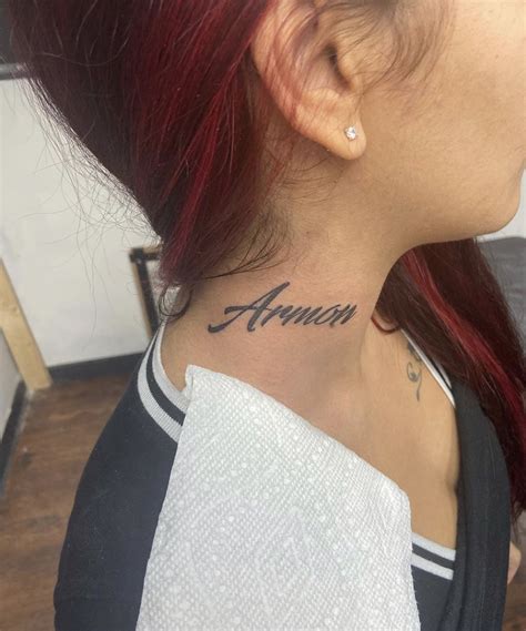 Neck Name Tattoo 😍 | Neck tattoos women, Name tattoos on neck, Name tattoos for girls