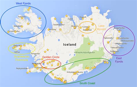 Iceland Ring Road Map With City Names