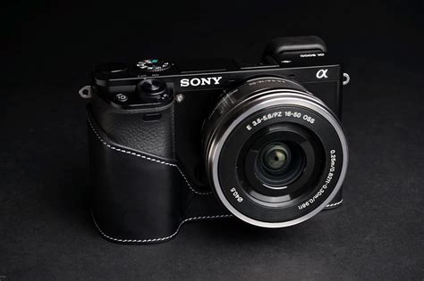 Sony a6000 w/ leather case. | Sony a6000, Camera case, Camera