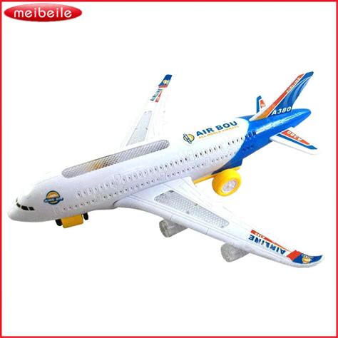 2015 New Electric Airplane Child Toy Toys Moving Flashing Lights Kids Toy DIY Assembly Aircraft ...