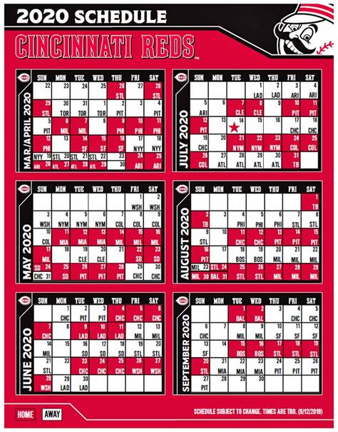 Reds announce 2020 baseball schedule - The Tribune | The Tribune