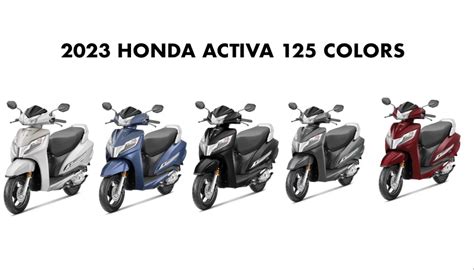 2023 Honda Activa 125 Colors: Red, Grey, Black, Blue, White - GaadiKey