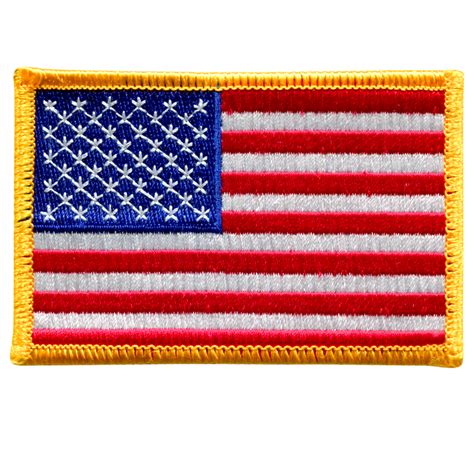Shop American Flag" (Gold Trim) - Patch Online from The Space Store