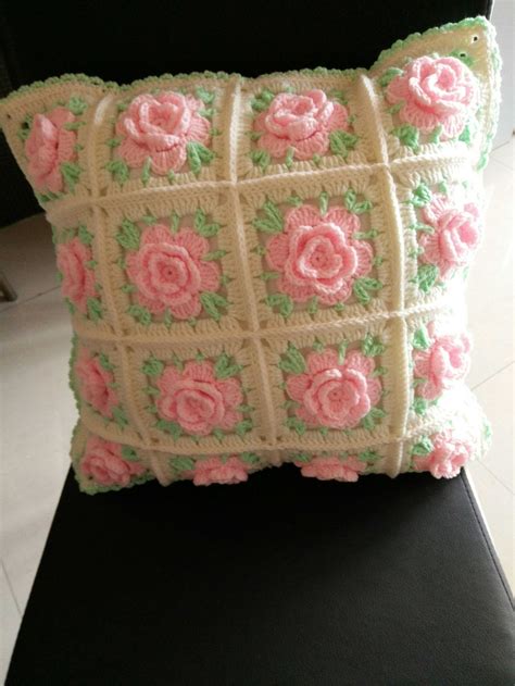 Crochet Pillow Covercrochet Hook Bolster Flower Cushion Cover - Etsy