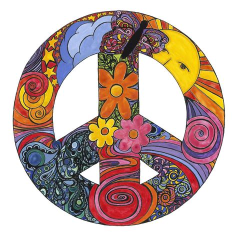 Peace Sign Painting by Barbara Esposito