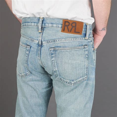 Double RL Heavy Washed Denim Slim Fit Selvage Jeans - DeeCee style