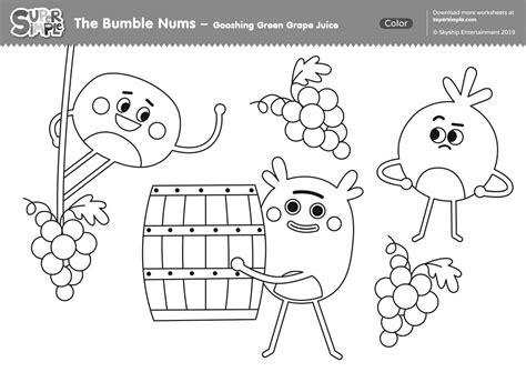 The Bumble Nums Color – Gooshing Green Grape Juice - Super Simple