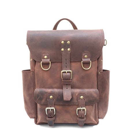 Vintage Leather Backpack - Handmade Laptop Backpack in Rustic Leather – Marlondo Leather Co.