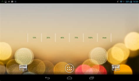 Customizable Brightness control for Android Home Screen
