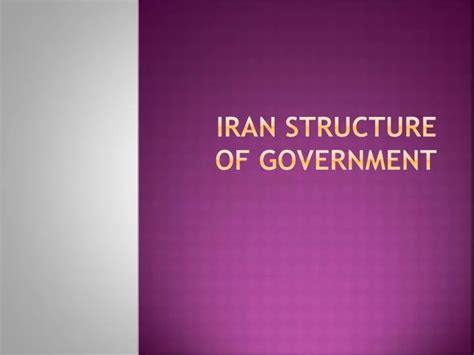 PPT - Iran Structure of Government PowerPoint Presentation, free ...