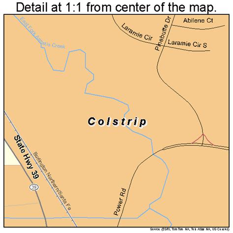 Colstrip Montana Street Map 3016525