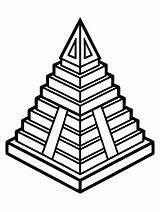 Pyramid Structure coloring book Pages For Children And Adults With  sketch template