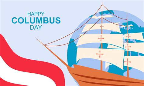 Hand drawn flat columbus day background 11273140 Vector Art at Vecteezy