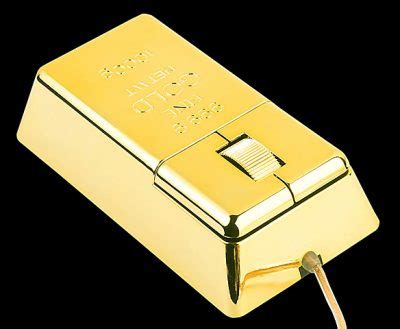 USB Gold Bar Computer Mouse - GeekAlerts