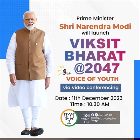 Prime Minister Shri Narendra Modi will launch ‘Viksit Bharat at 2047 ...