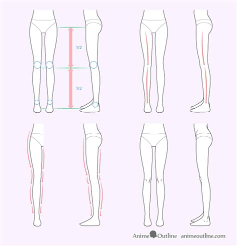 How to Draw Female Anime Legs Tutorial - AnimeOutline