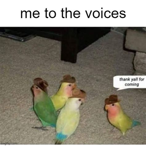 me when the voices ? - Imgflip