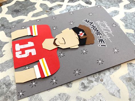 Football Birthday Card Patrick Mahomes Birthday Card | Etsy