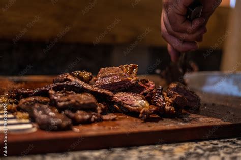 traditional asado from argentina on grill and fire Stock Photo | Adobe Stock