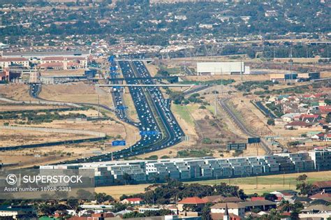 Aerial View of the N1 Highway and the Canal Walk Shopping Centre Edgemead, Tygerberg Hills, Cape ...