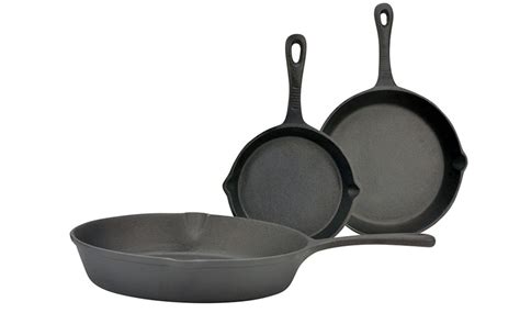 Cast Iron Fry Pan Cookware Set (3-Piece) | Groupon