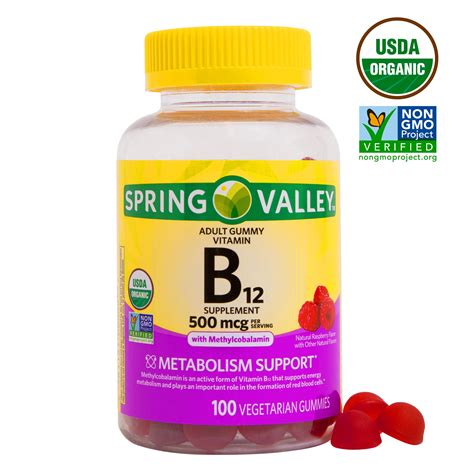 Spring Valley Sv Vitamin B12 500mcg Gummy 100ct - Walmart.com