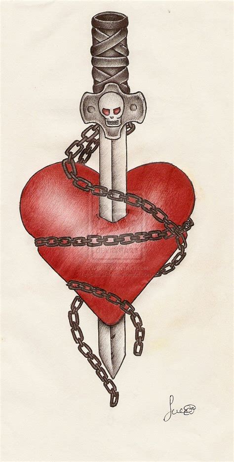 Chain, Heart, Humanoid sketch