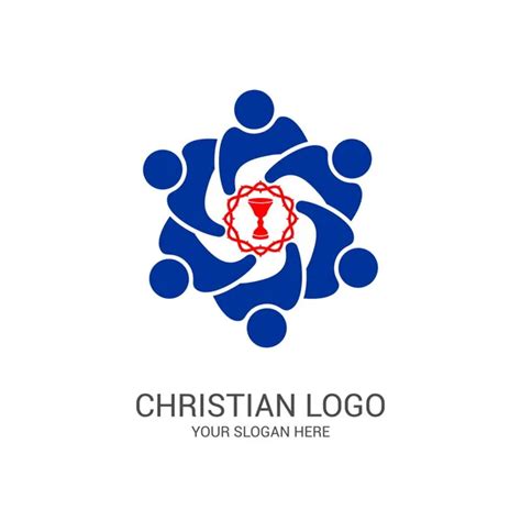 Church Logo Biblical Symbols Unity Believers Jesus Christ Worship God Stock Vector Image by ...