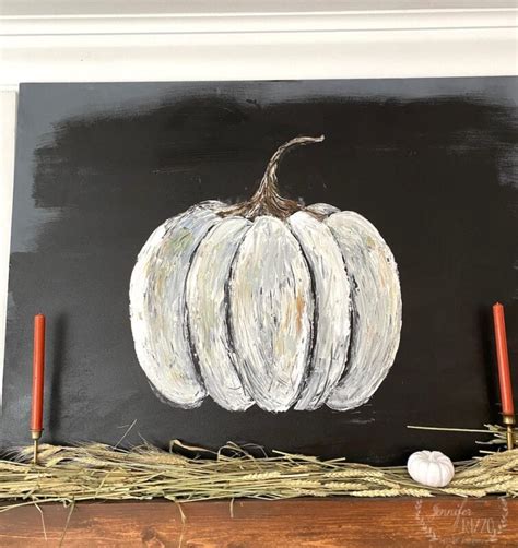 How to Paint a DIY Rustic Pumpkin on Canvas - Jennifer Rizzo