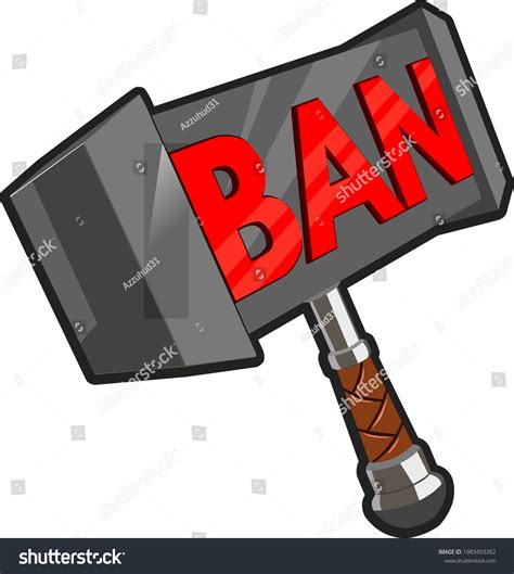 Ban Hammer Emotes Twitch Cartoon Vector Stock Vector (Royalty Free) 1983403352 | Shutterstock