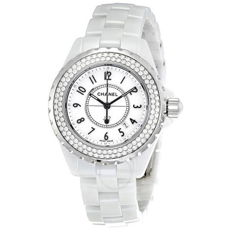 Chanel Pre-owned Chanel J12 Diamonds Quartz White Dial Ladies Watch ...