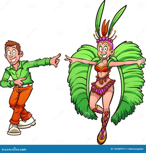 Cartoon Brazilian Carnival Girl Vector Illustration | CartoonDealer.com #71765682