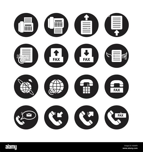 Fax vector, icon set Stock Vector Image & Art - Alamy