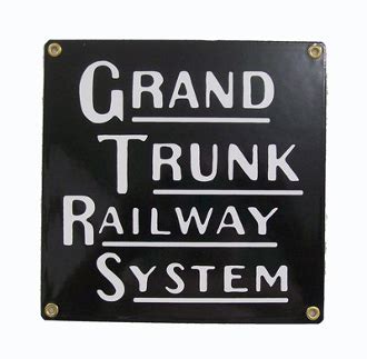 Grand Trunk Railroad Porcelain Sign #97-GTW - Locomotive Logos