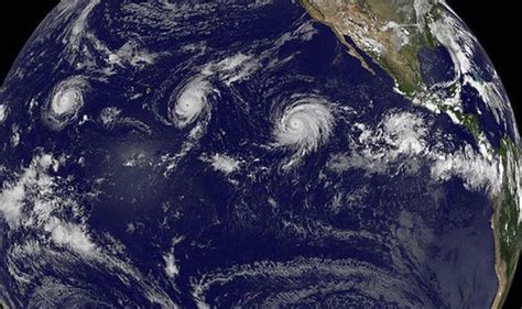 El Nino sparks THREE hurricanes in Pacific and one in Atlantic in rare ...