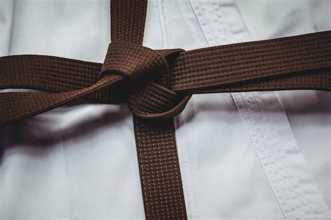 Premium Photo | Karate uniform and brown belt