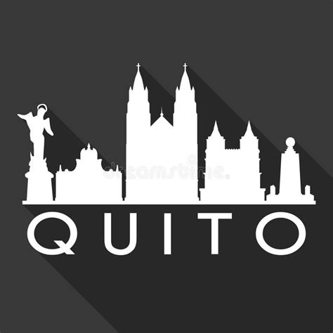 Quito Skyline Ecuador Vector City Linear Style Stock Vector - Illustration of destination ...