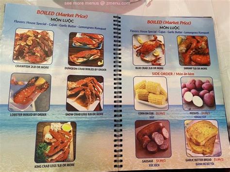 Online Menu of Ocean Crawfish Restaurant, Houston, Texas, 77072 - Zmenu