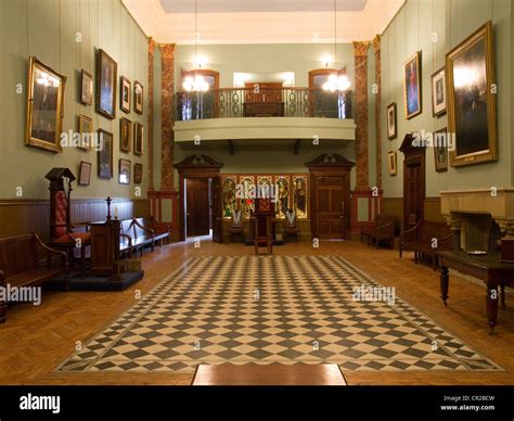 Interior of Masonic Lodge Beamish Museum County Durham England UK Stock ...