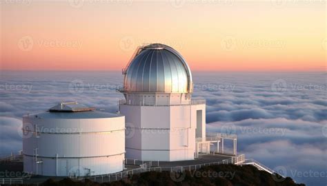 AI generated Astronomy telescope reveals stunning night sky landscape generated by AI 36220322 ...