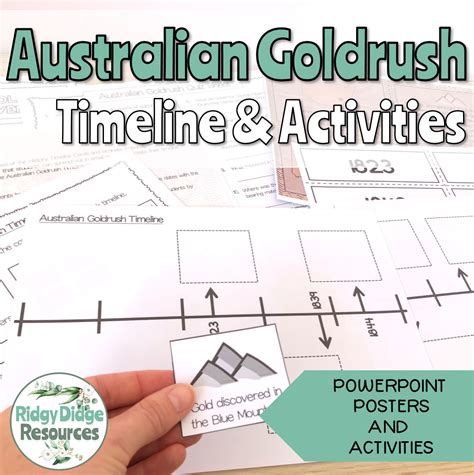 Australian Gold Rush Timeline Posters and Student Activities - Ridgy ...