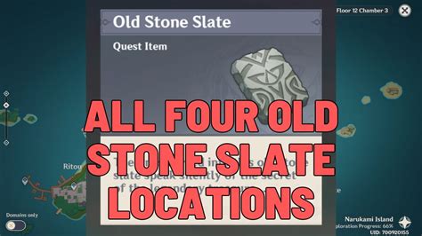 All 4 Old Stone Slate Locations! | Genshin Impact Inazuma Guide - YouTube