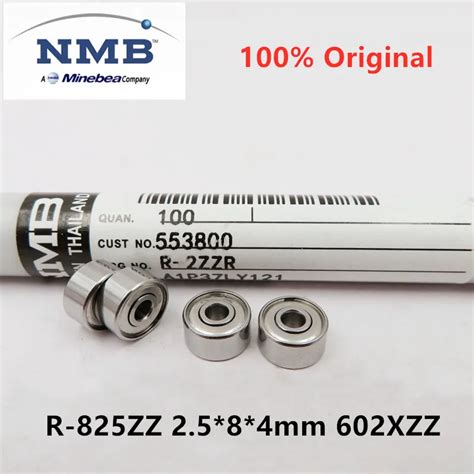 20pcs/100pcs Nmb Minebea High Speed Bearing R-825zz 2.5*8*4 Mm 602xzz ...